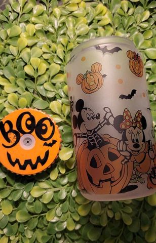MOUSE AND FRIENDS CAN GLASS