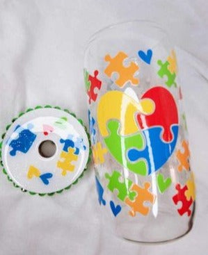 AUTISM can glass with gem