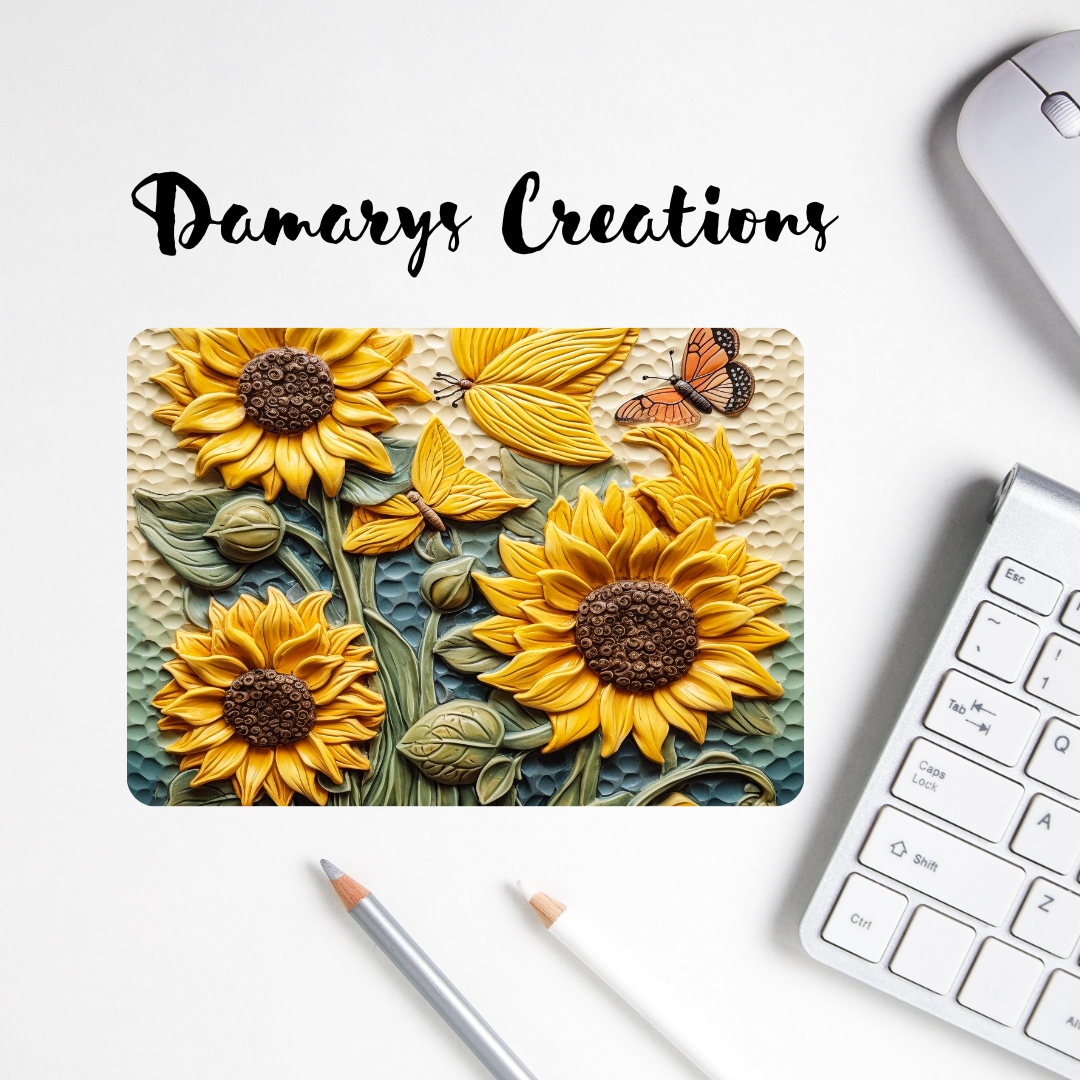 SUNFLOWER DESING MOUSE PADS