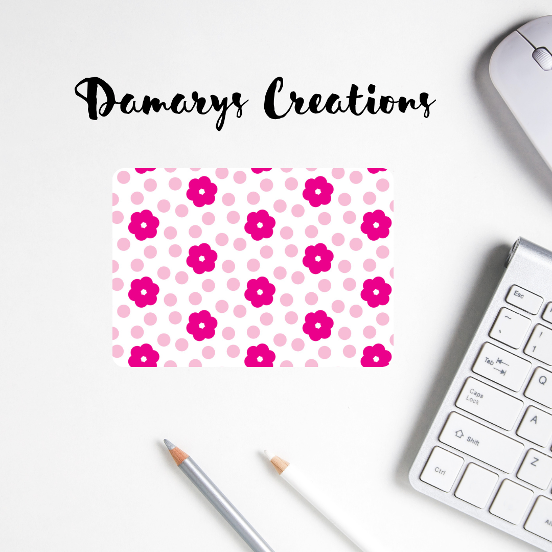 FLOWER PRINT MOUSE PADS