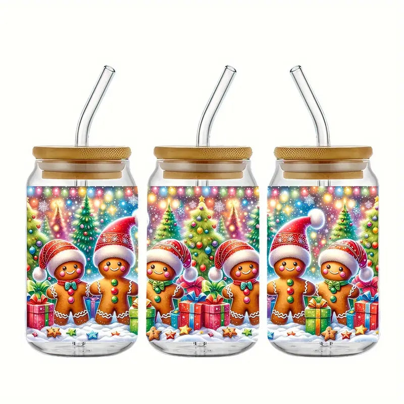Can Glass “Gingerbread Christmas Glow”