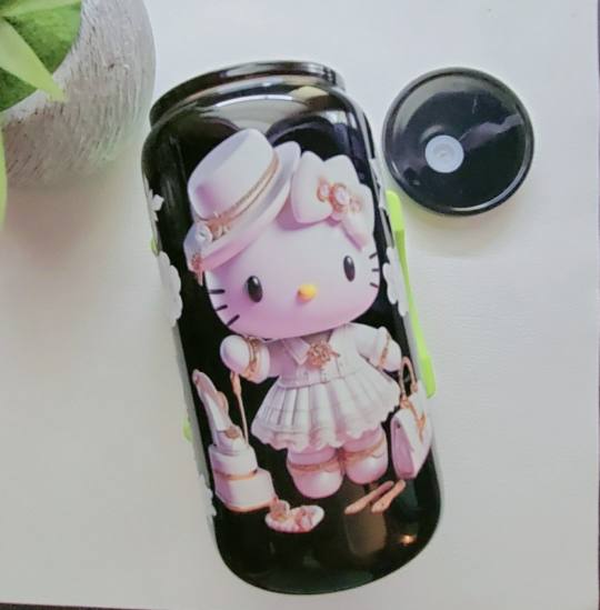 BLACK GATITA CAN GLASS