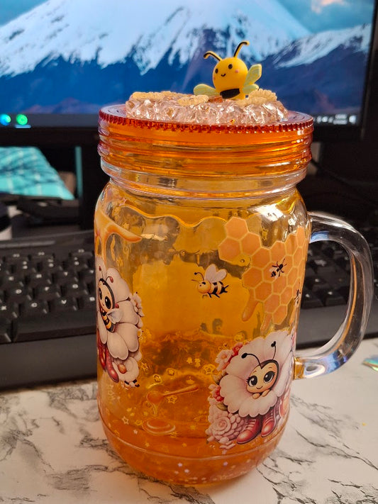 Honey Bee Mason Jar Tumbler 🐝🍯